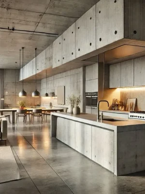 villa interior kitchen rack